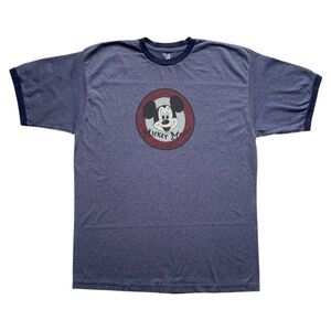 Vintage Walt Disney Clothing Mickey Mouse Club T-Shirt Short Sleeve Blue Size XL